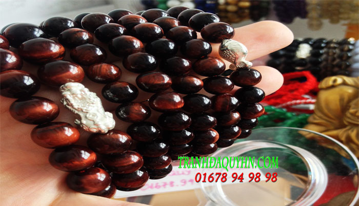 quà tặng tình yêu vòng đôi đá mắt hổ đỏ